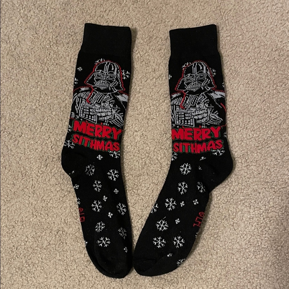 Star Wars Women's Darth Vader Merry Sithmas Socks One Size (Like New)
